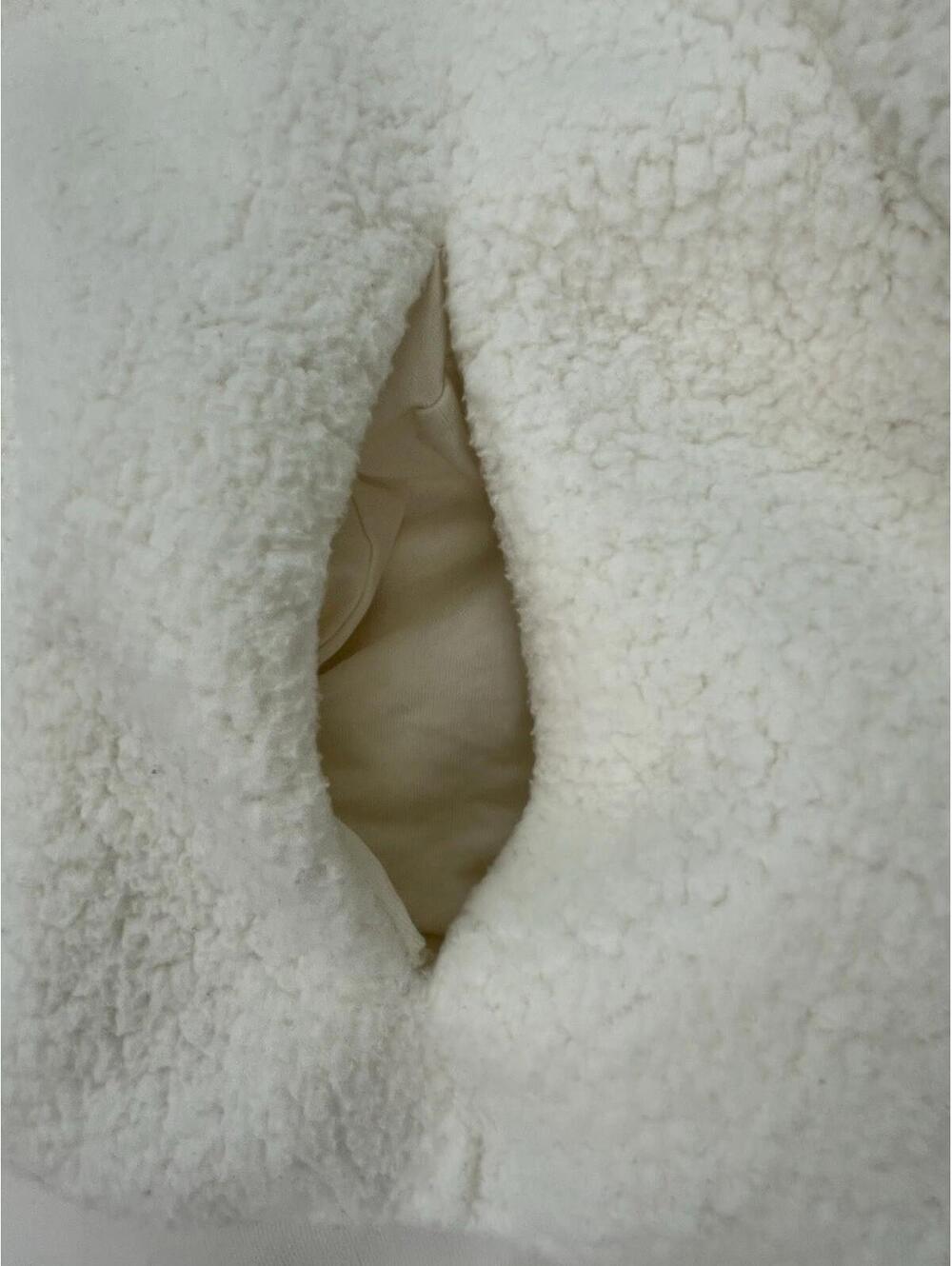 ALO Micro Sherpa Solstice 1/2 Zip Pullover Ivory Women's Small - Picture 7 of 11